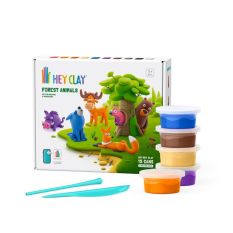 HEY CLAY FOREST ANIMALS 15 CANS & 2 TOOLS