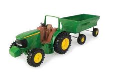 JD TRACTOR WITH WAGON 20CM 