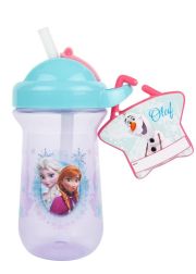 TOMY FROZEN FLIP TOP STRAW CUP WITH NAMETAG CHARM 296ML