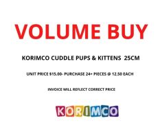 VOLUME BUY CUDDLE PUPS & KITTENS 25CM